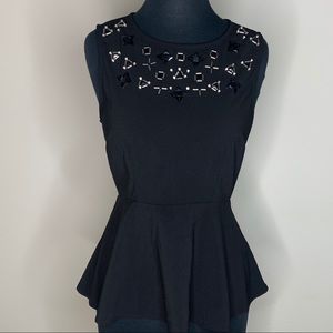 F21 Peplum Studded Top (S)